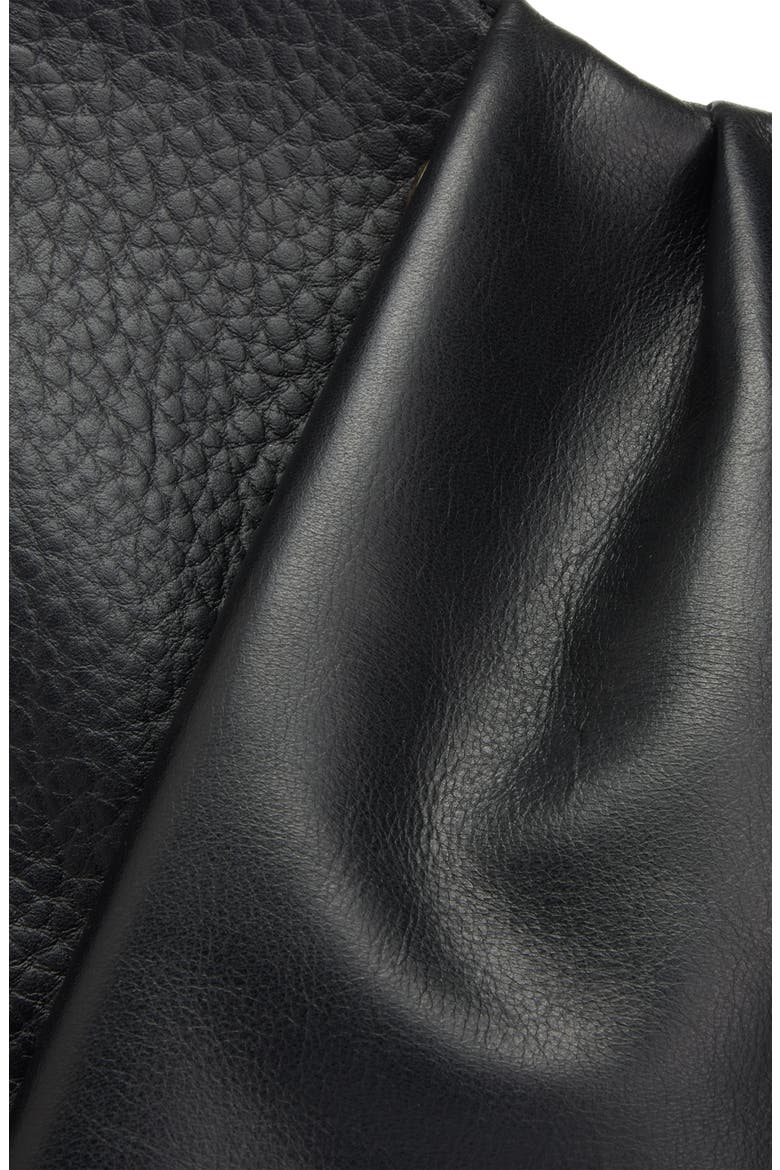 Kaia Leather Convertible Diaper Bag, Alternate, color, BLACK