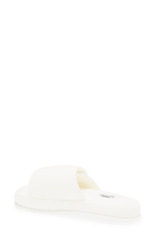 Weezie Gender Inclusive Adjustable Slide Slippers In White