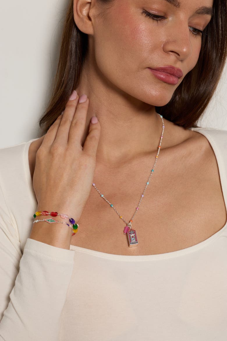 Harry Potter Sweet Nostalgia Bertie Bott's Necklace, Alternate, color, Silver