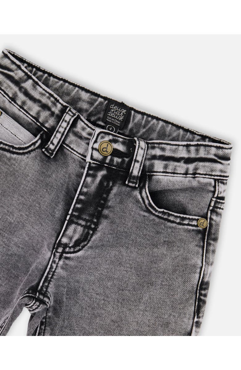 Deux par Deux French Terry Pants with Contrasting Patch, Alternate, color, Black Denim