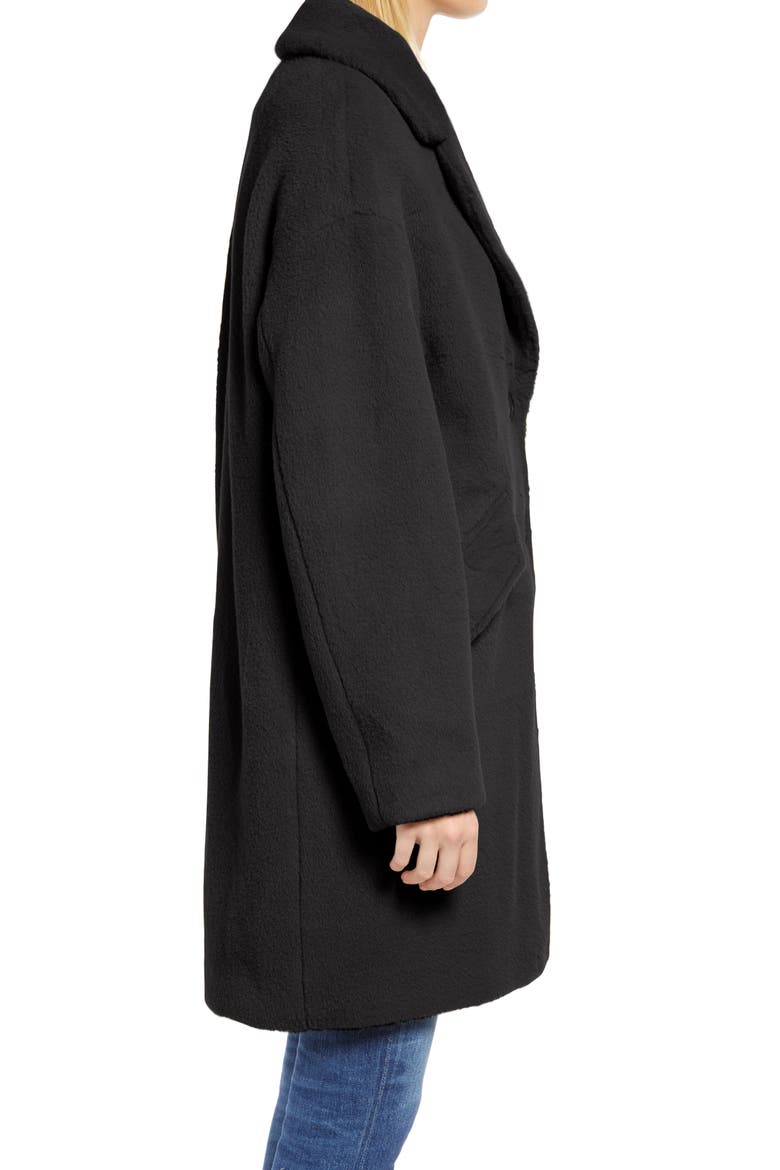 Notched Collar Coat, Alternate, color, BLACK