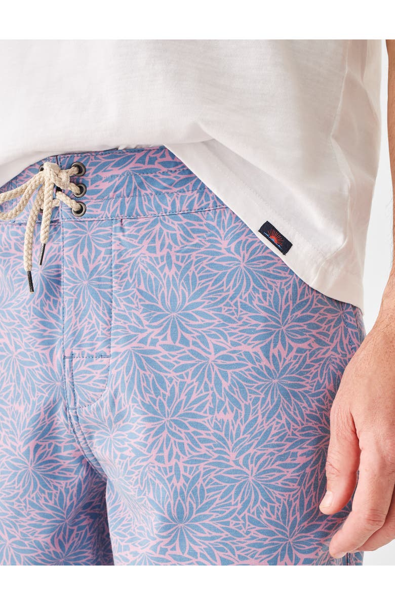 Faherty Classic Floral Print Swim Trunks, Alternate, color, 