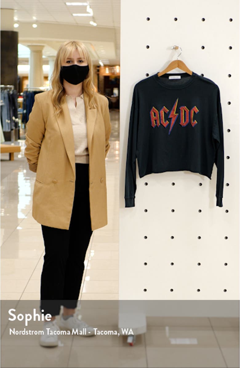 AC/DC Crop Graphic Sweatshirt, sales video thumbnail