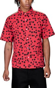 PLEASURES Bug Eye Short Sleeve Button-Up Shirt