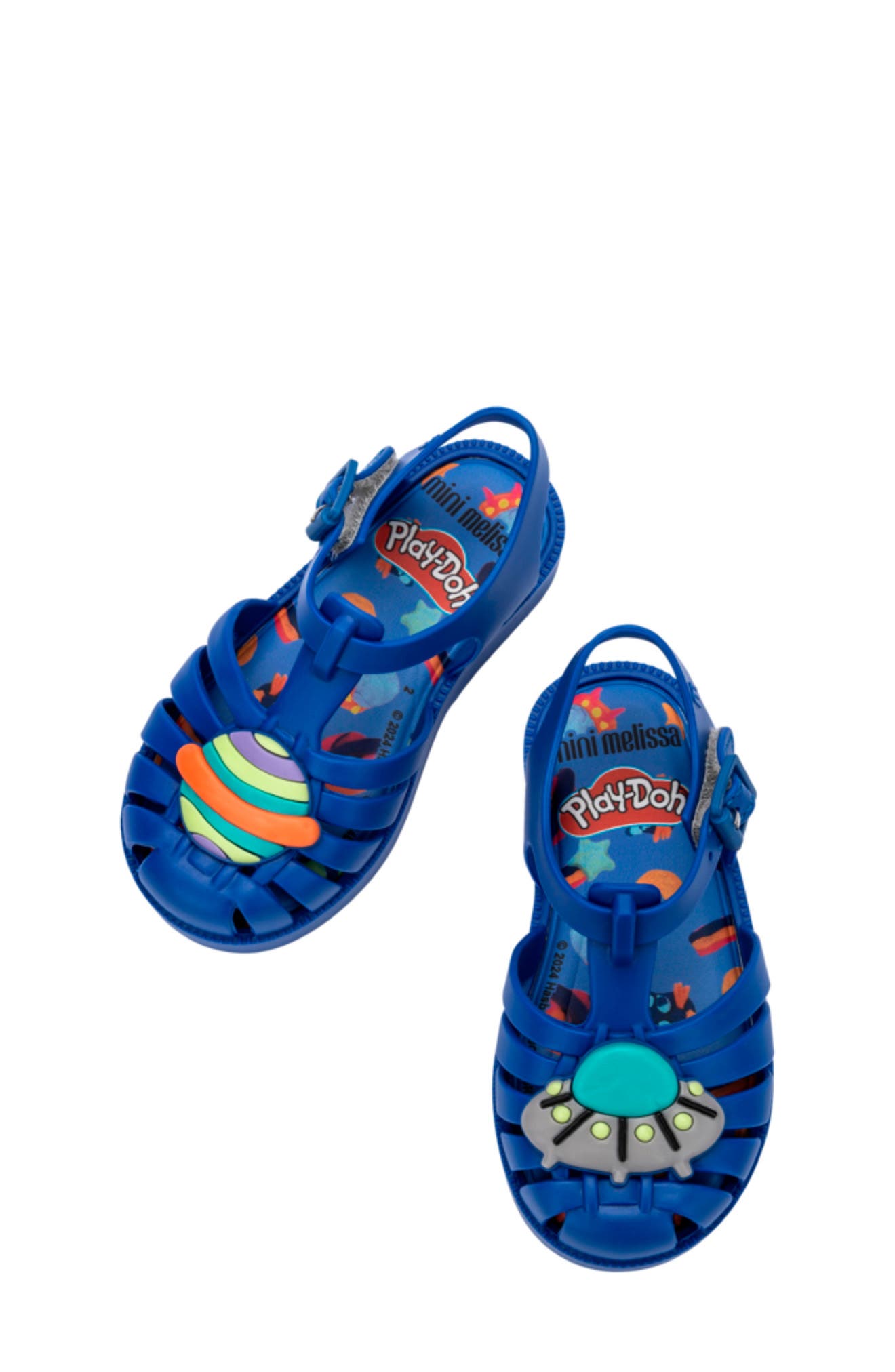 Mini Melissa Kids' Mini Possession Play Jelly Fisherman Sandal, Alternate, color, Blue Matte