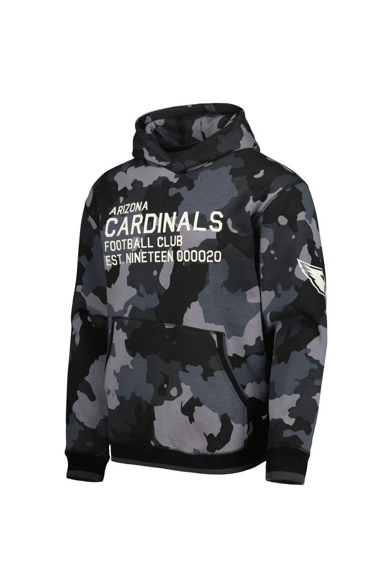 Men's The Wild Collective Black Arizona Cardinals Camo Pullover Hoodie, Alternate, color, Black