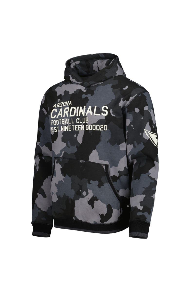 THE WILD COLLECTIVE Men's The Wild Collective Black Arizona Cardinals Camo Pullover Hoodie, Alternate, color, Black
