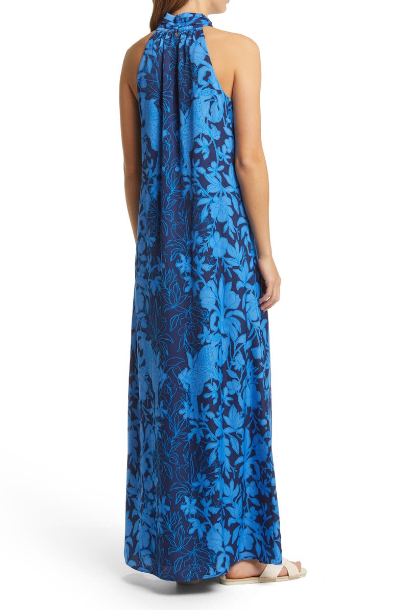 Lilly Pulitzer<sup>®</sup> Donita Floral Maxi Dress, Alternate, color, Low Tide Navy Spotting