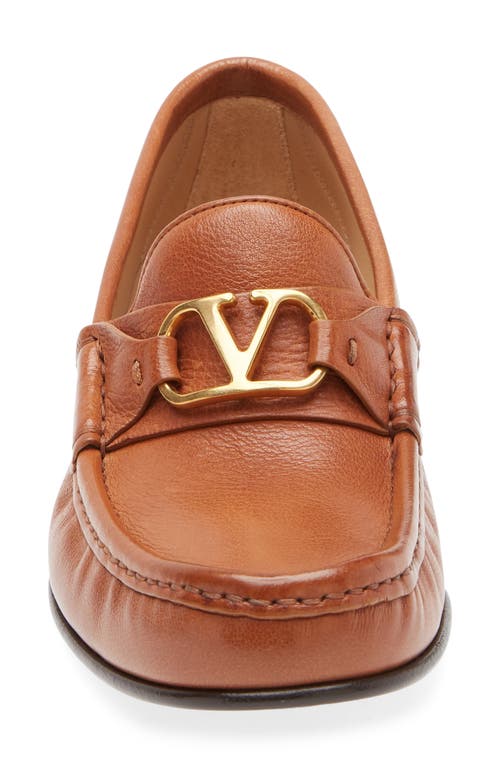 Valentino V Logo The Bold Edition Loafer In Tobacco