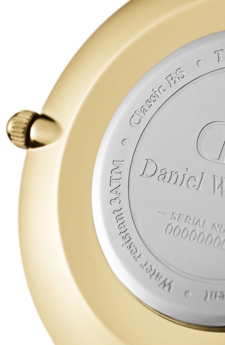 Daniel Wellington Grand Petite Evergold Mesh Strap Watch, 36mm, Alternate, color, Rose Gold/ Black