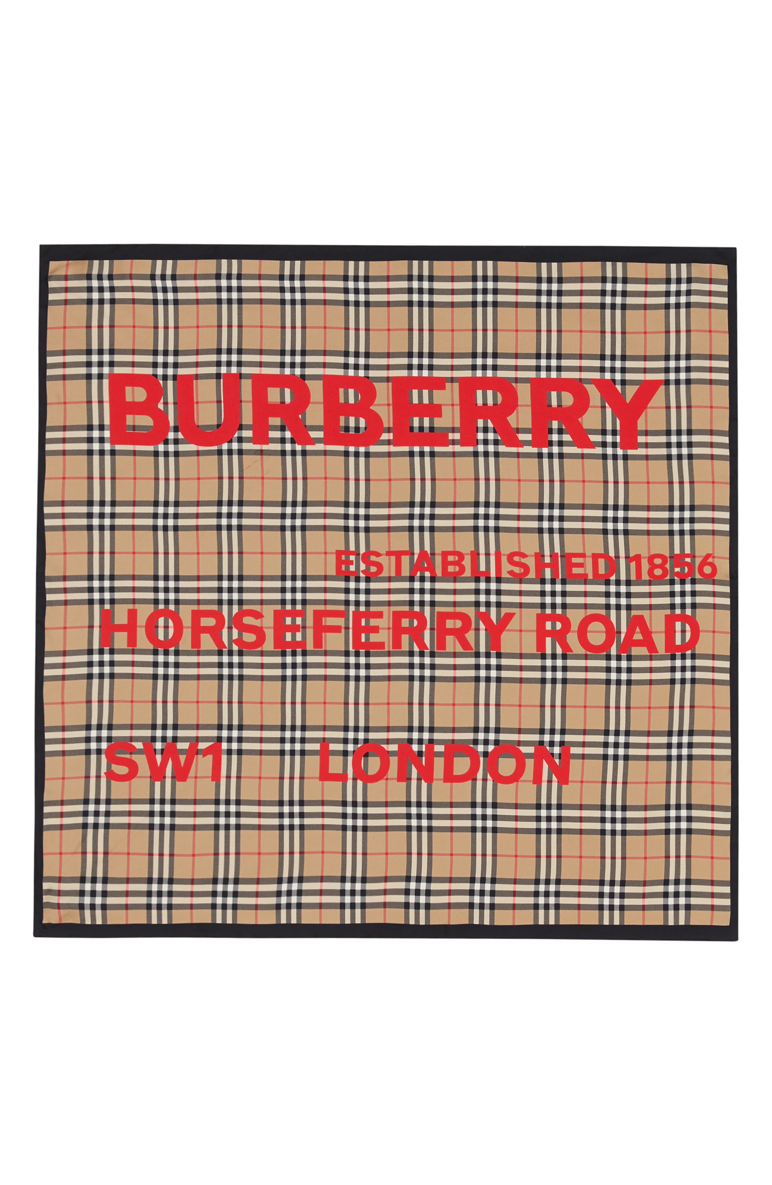 Burberry Horseferry Print Vintage Check Silk Scarf (Women) | Nordstrom