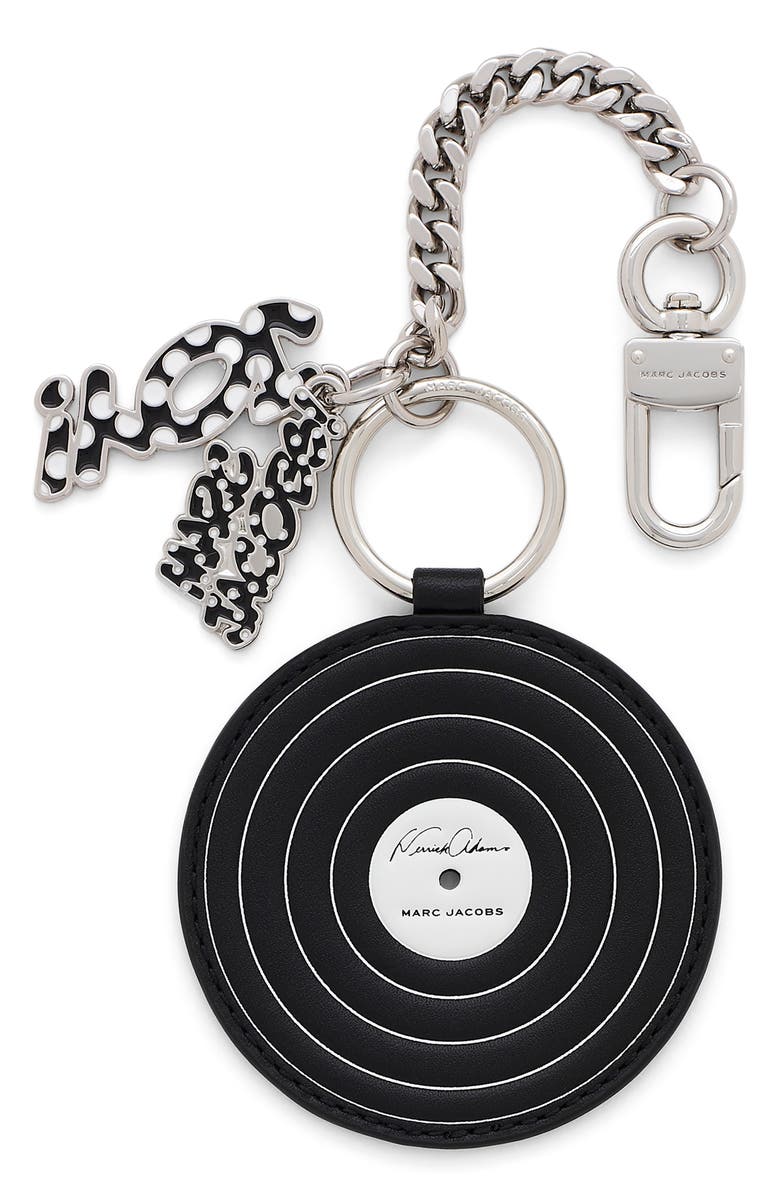 Marc Jacobs The Leather Bag Charm, Main, color, Black