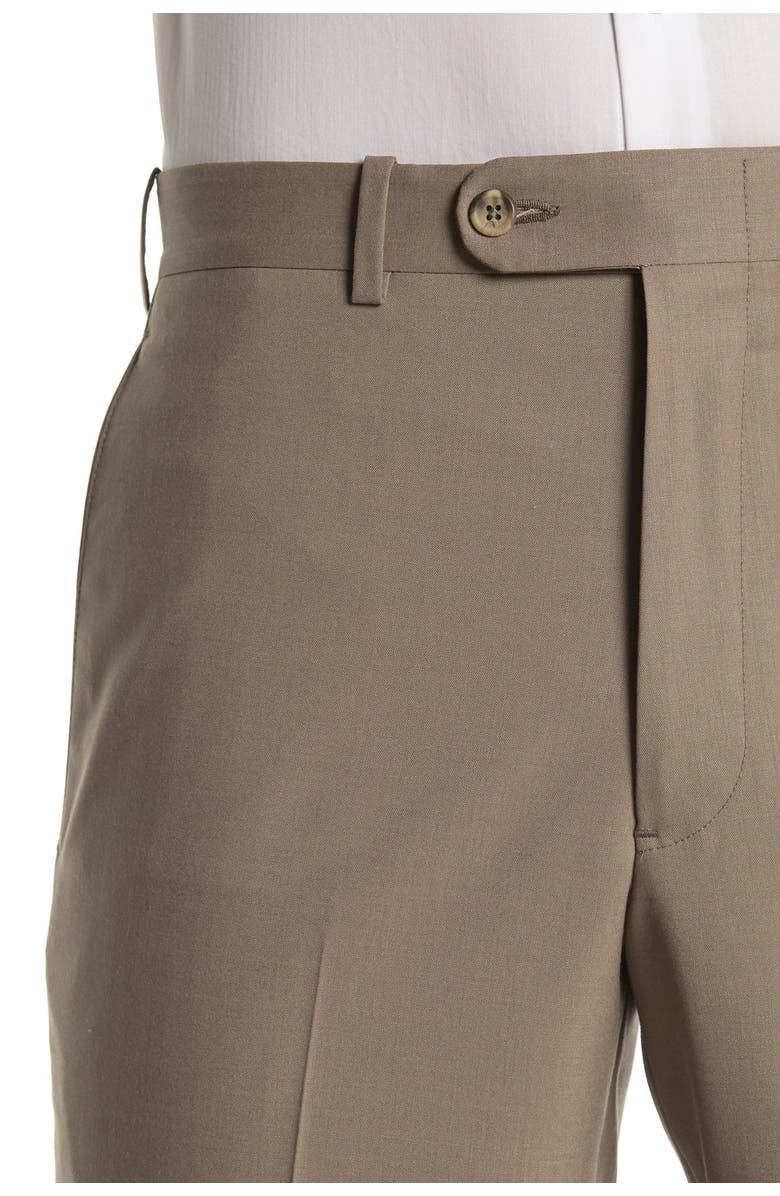 JB Britches Wool Blend Flat Front Trousers, Alternate, color, Tan