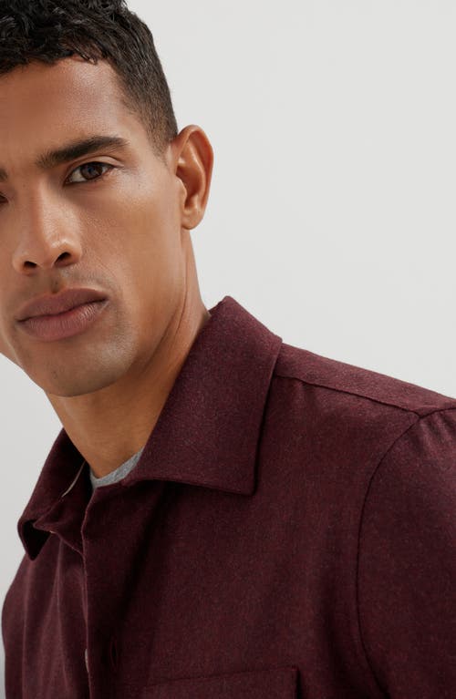 Brunello Cucinelli Long Sleeve Shirt Featuring Chest Pockets In Purple