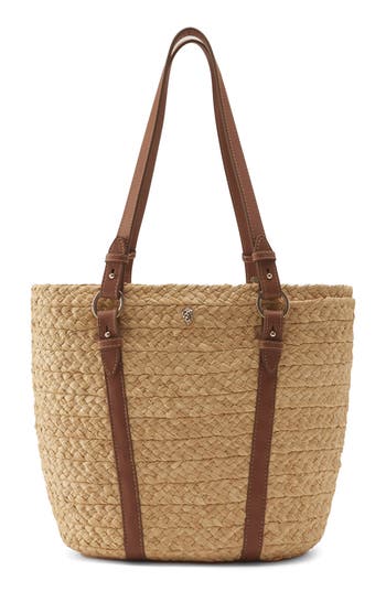 Helen Kaminski Pinimil Woven Raffia Tote Bag In Natural/tan