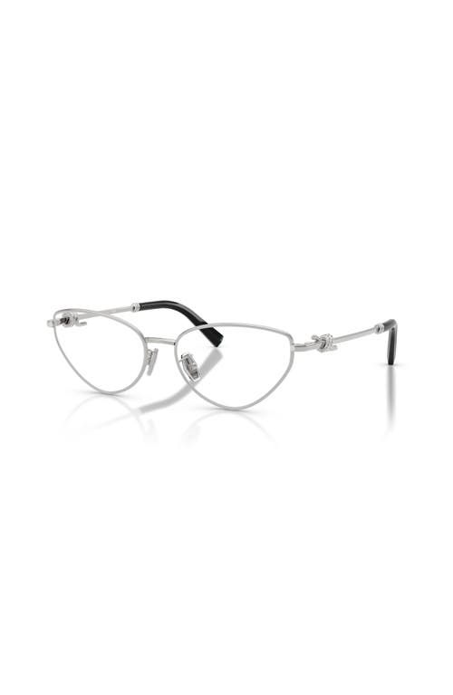 Tiffany & Co . 54mm Cat Eye Optical Glasses In Gray