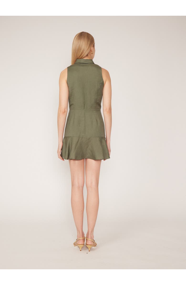 Gilner Farrar Aria Dress, Alternate, color, Khaki Green Linen