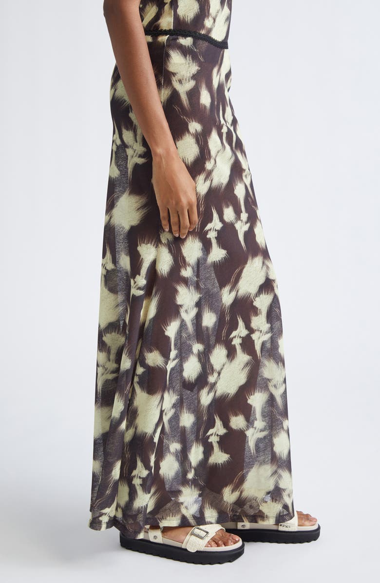 Siedrés Siny Print Mesh Maxi Skirt, Alternate, color, Ivory Multi