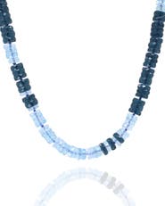 C. GRASSI Faceted Gemstone Necklace - Topaz and Dark Blue Quartz