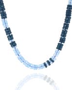 C. GRASSI Faceted Gemstone Necklace - Topaz and Dark Blue Quartz