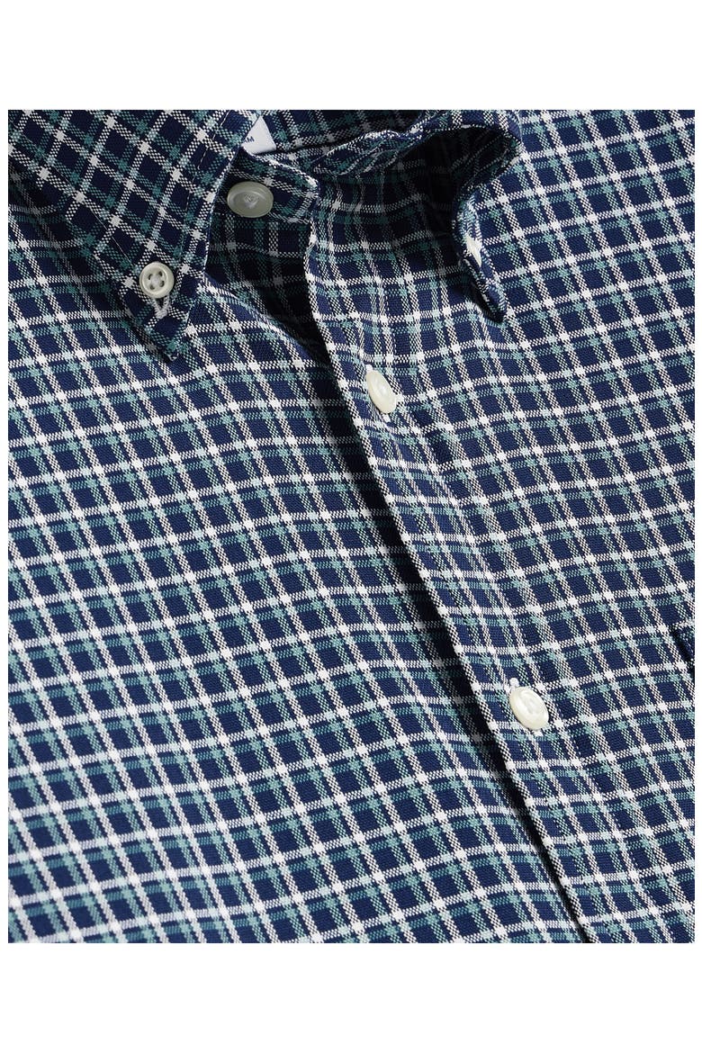 Performance Series Check Button-Down Oxford Shirt, Alternate, color, NAVYAQUACHK