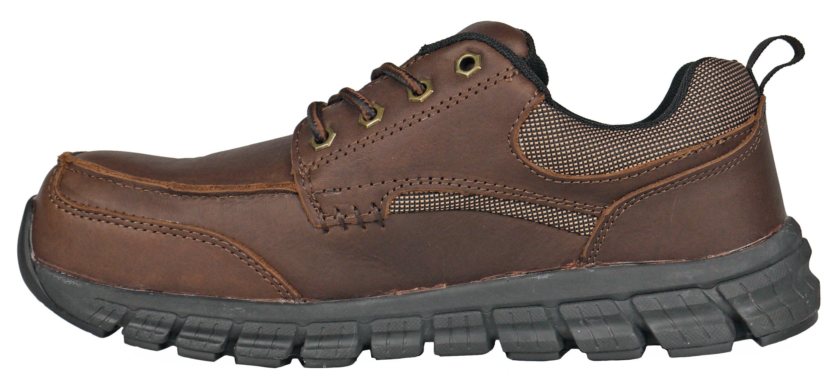 Hoss Boot Company HOSS Stepper Mens Static Dissipative Composite Toe Work Shoe with Met Guard, Alternate, color, Brown Leather