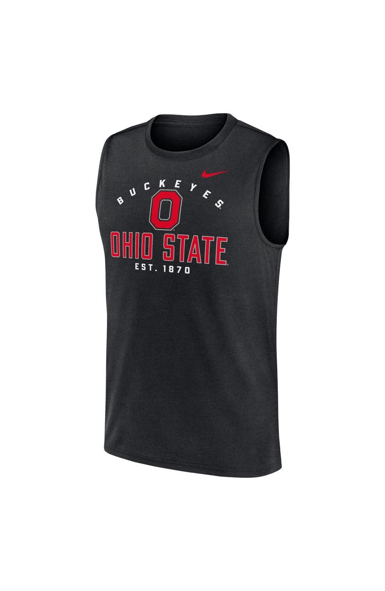 Nike Men's Nike Black Ohio State Buckeyes Primetime Legend Lock Up Performance Muscle Tank Top, Alternate, color, 