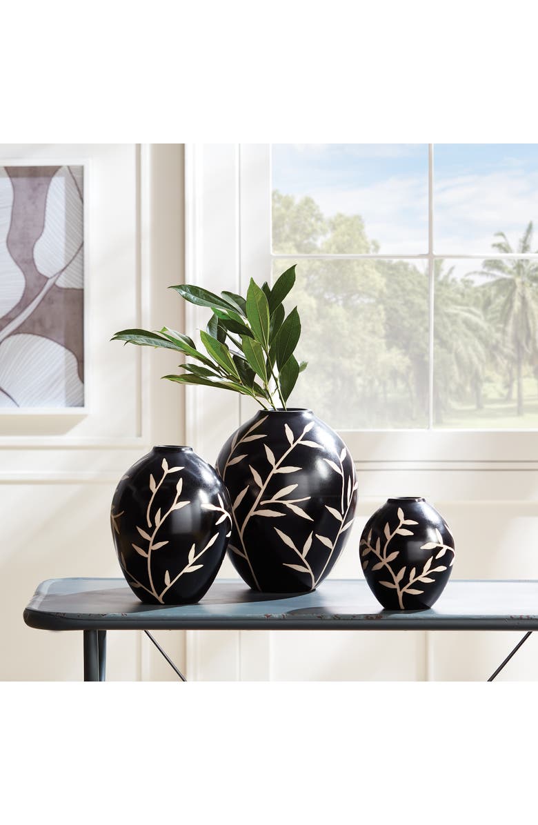 Napa Home & Garden Dayana Vase, Alternate, color, Black