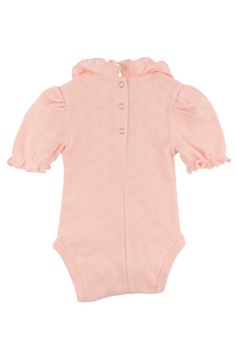 Hearts Pointelle Emily Romper, Alternate, color, Pink
