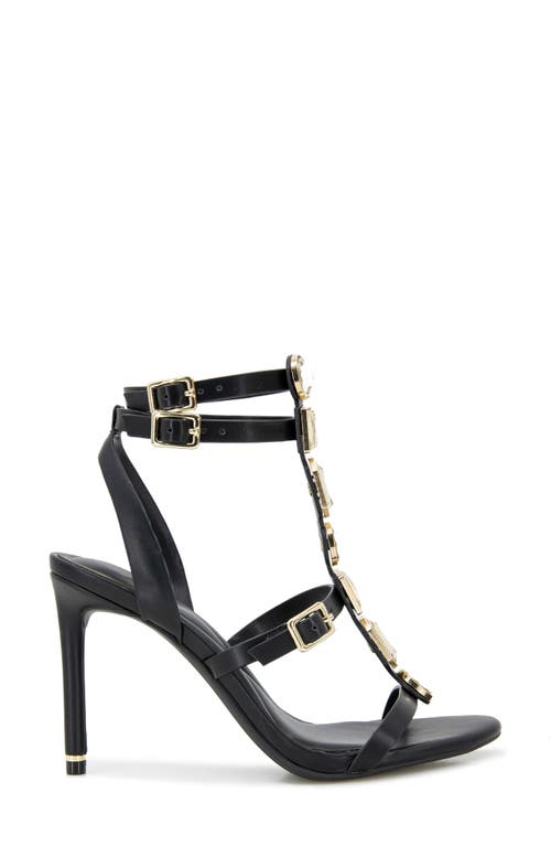 Kenneth Cole Lilath Embellished Ankle Strap Sandal In Black