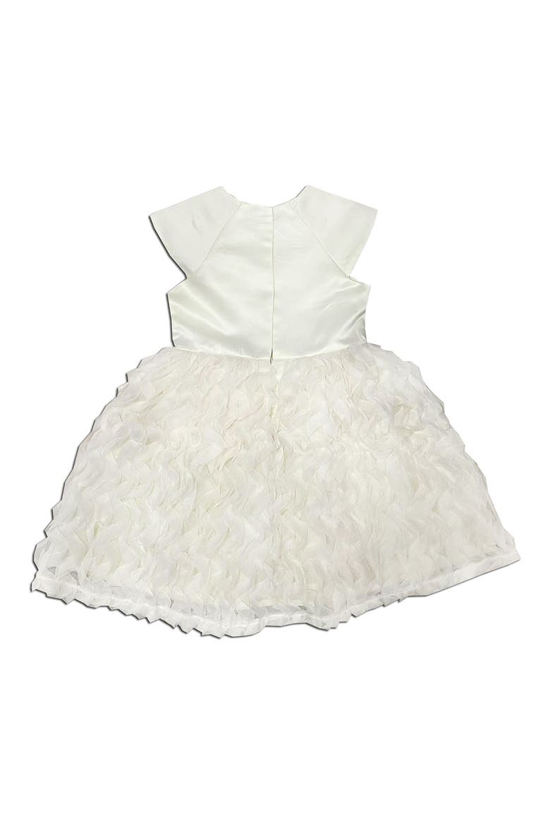 Kids' Bow Textured Dress, Alternate, color, IVORY