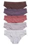 Assorted 5-Pack Bonded Microfiber Ribbed Hipster Briefs