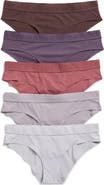 Danskin Assorted 5-Pack Bonded Microfiber Ribbed Hipster Briefs