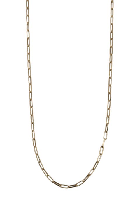 Essential Long Paper Clip Chain Necklace