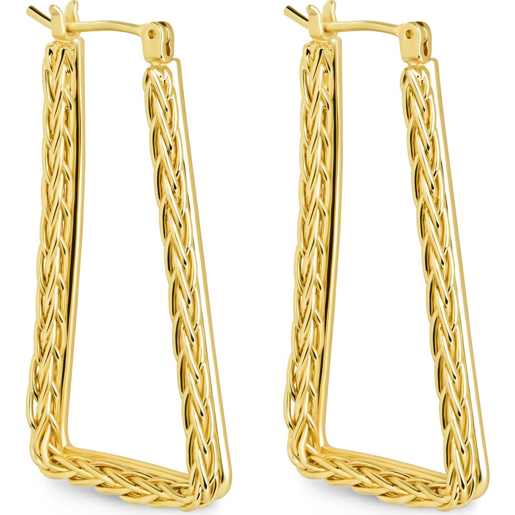 Sterling Forever Marilyn Braided Hoop Earrings In Gold