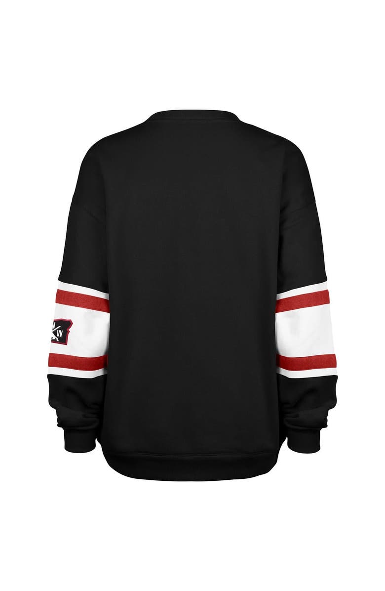 '47 Women's '47 Black Portland Trail Blazers 2024/25 City Edition Steadfast Paneled Pullover Sweatshirt, Alternate, color, 