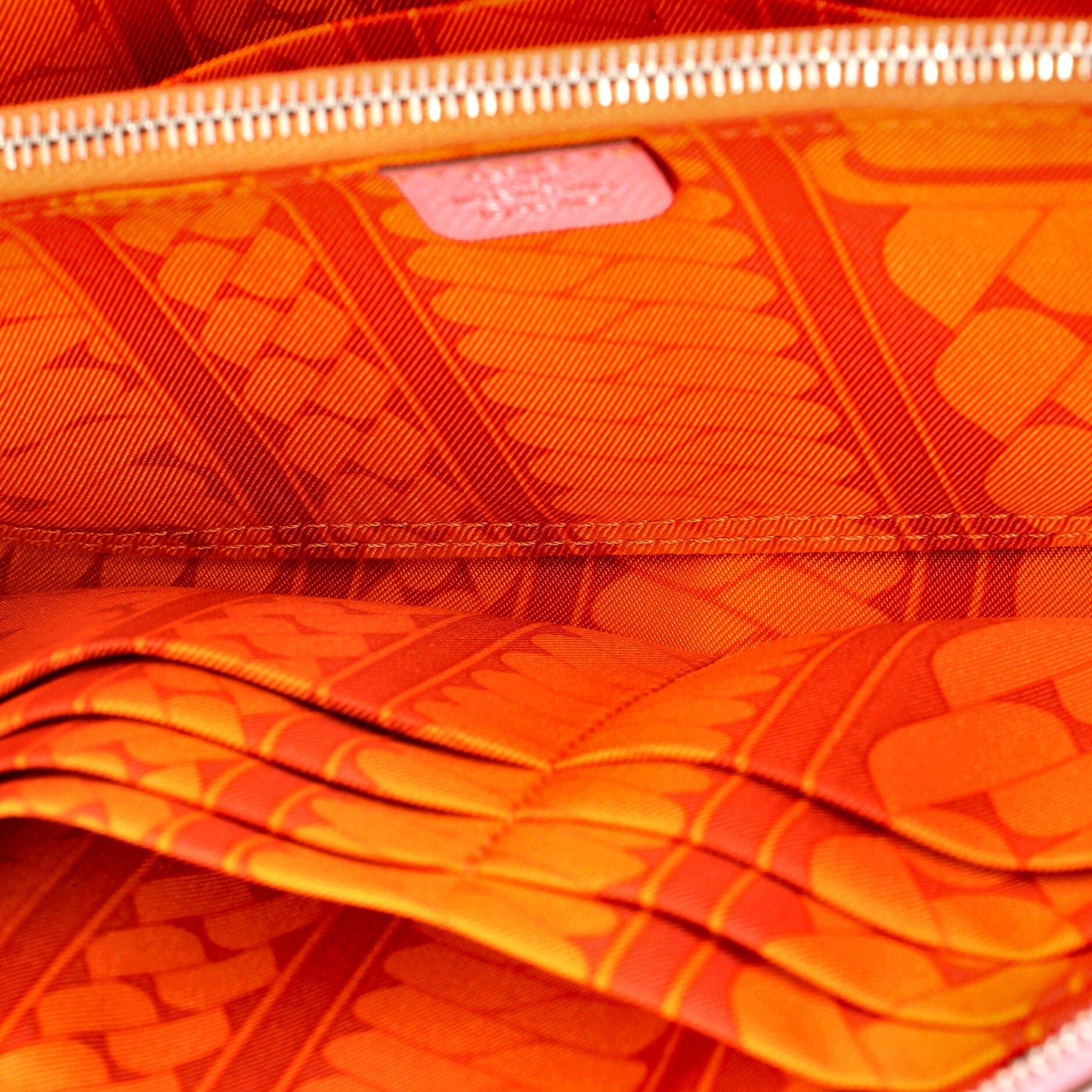 Pre-Owned Hermes Azap Zip Around Wallet Silk'in Epsom Long, Alternate, color, Rose Confetti