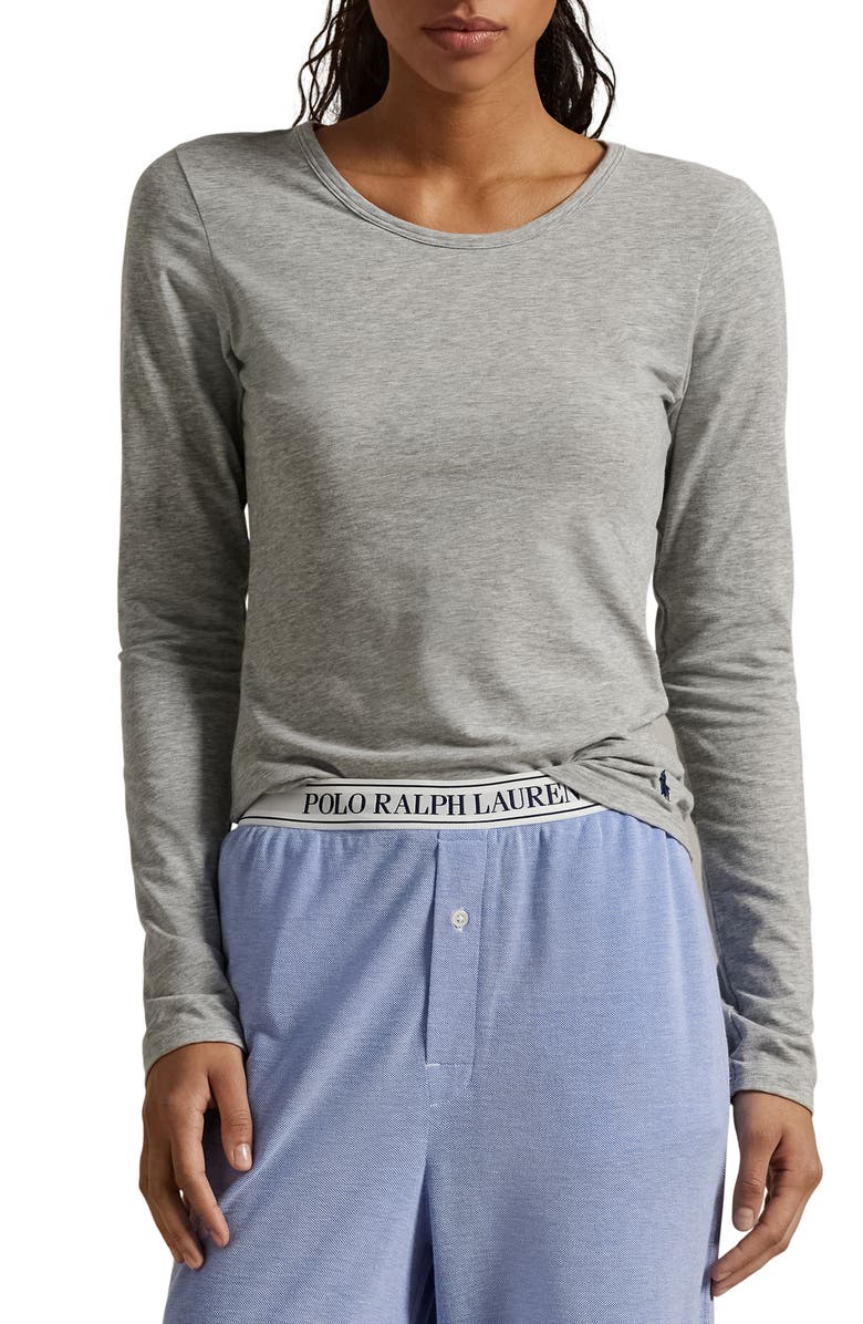 Polo Ralph Lauren Baselayer Stretch Cotton T-Shirt, Main, color, Heather Grey