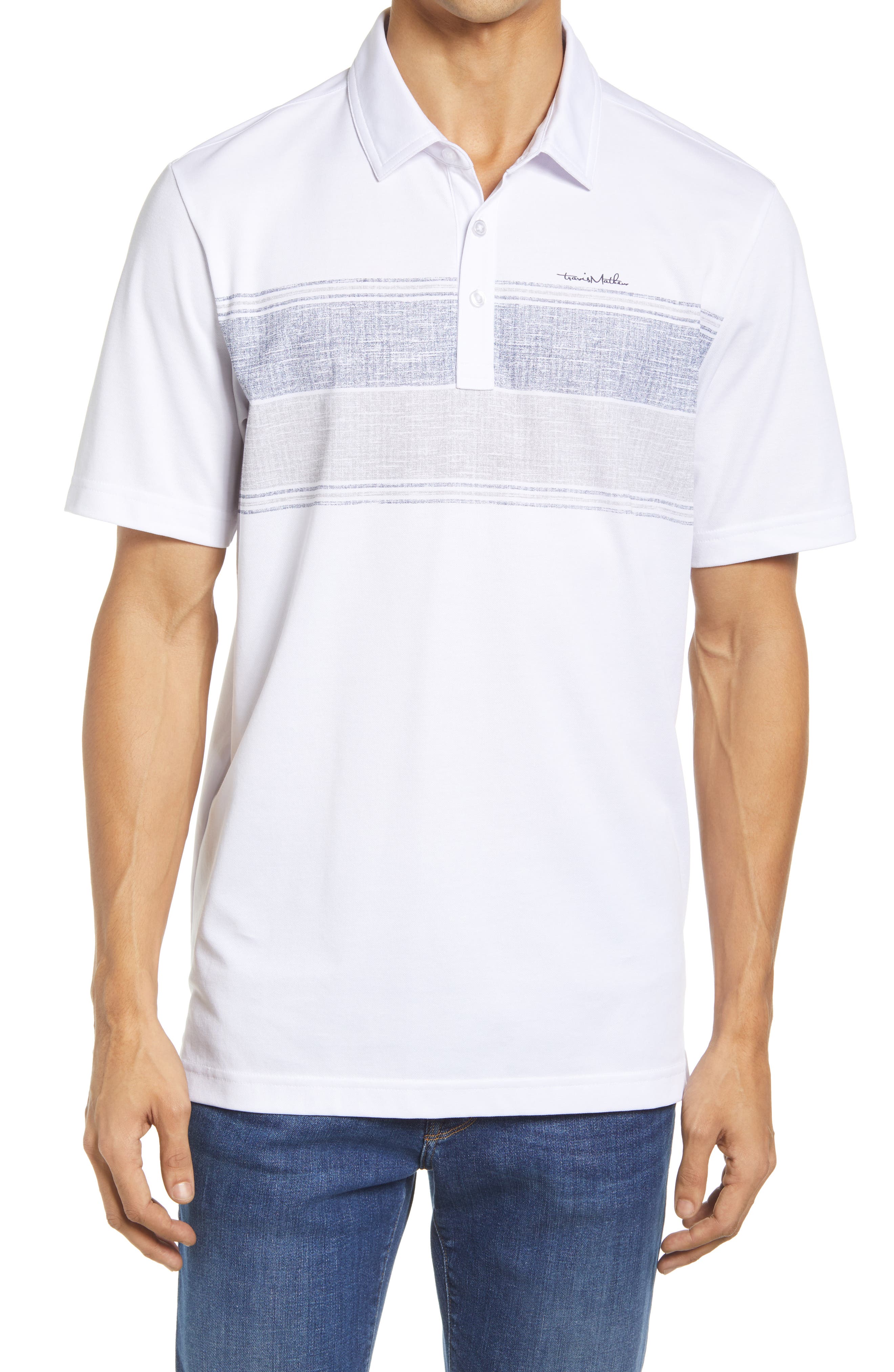 TravisMathew One Upper Stripe Polo