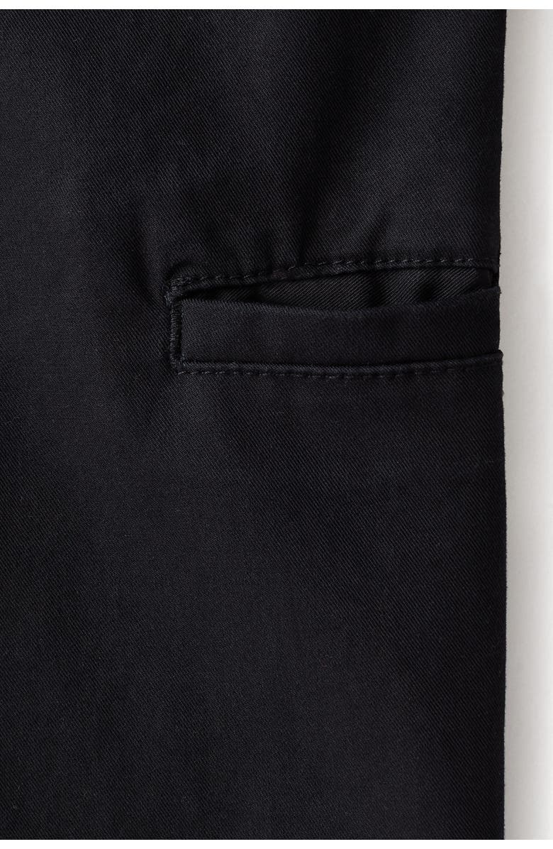 H&M Loose Fit Cotton Chinos, Alternate, color, Black