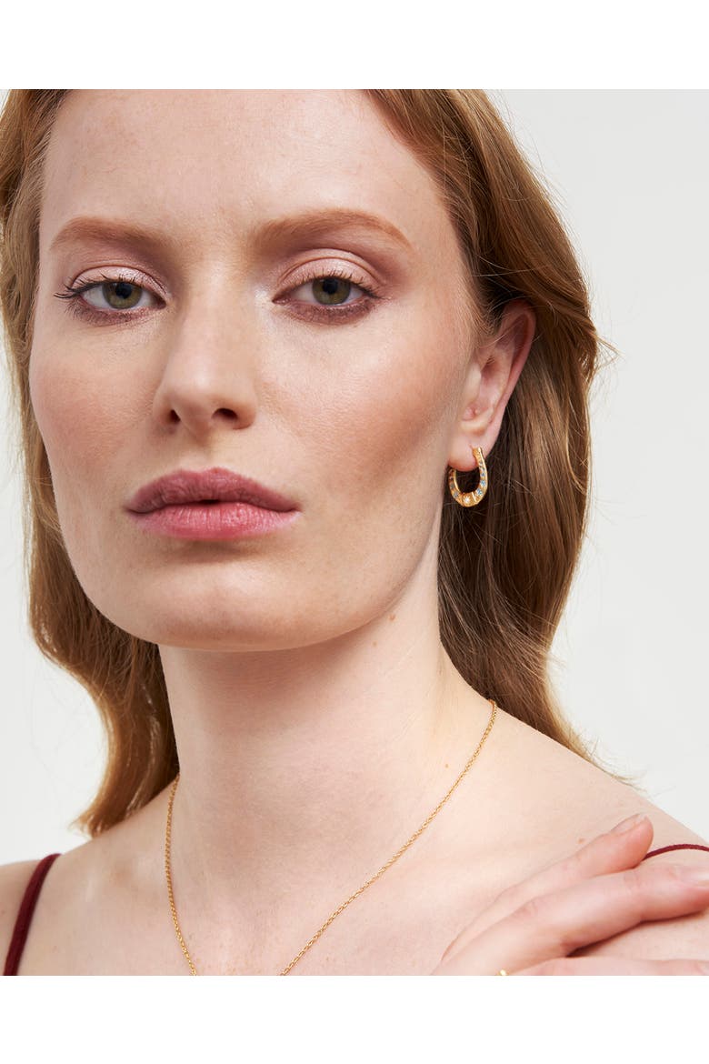 Lucky in Love Hoop Earrings, Alternate, color, Gold
