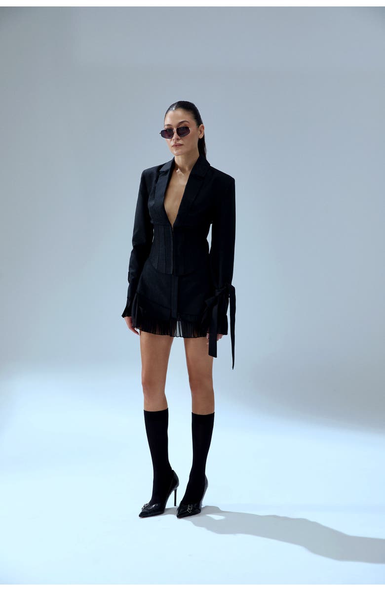 PCFG Your *Itch Corset Blazer Jacket, Alternate, color, Black