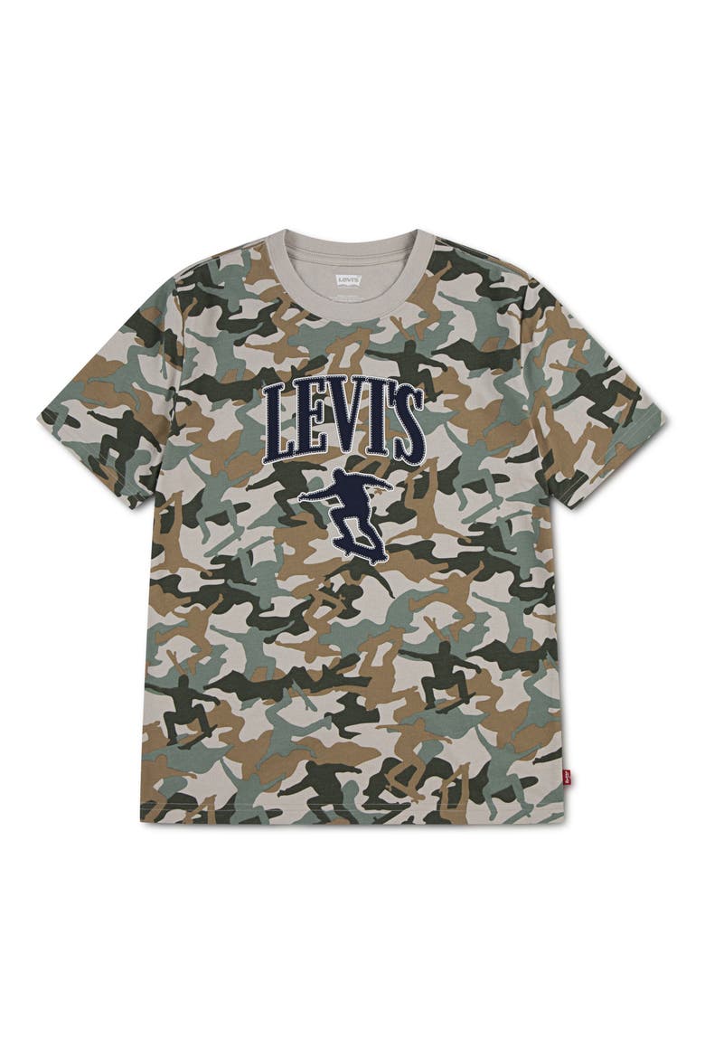 Kids' Skate Camo T-Shirt, Main, color, PUMICE STONE