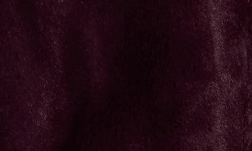 Sanctuary Luxe Faux Fur Zip Bomber Jacket In Burgundy