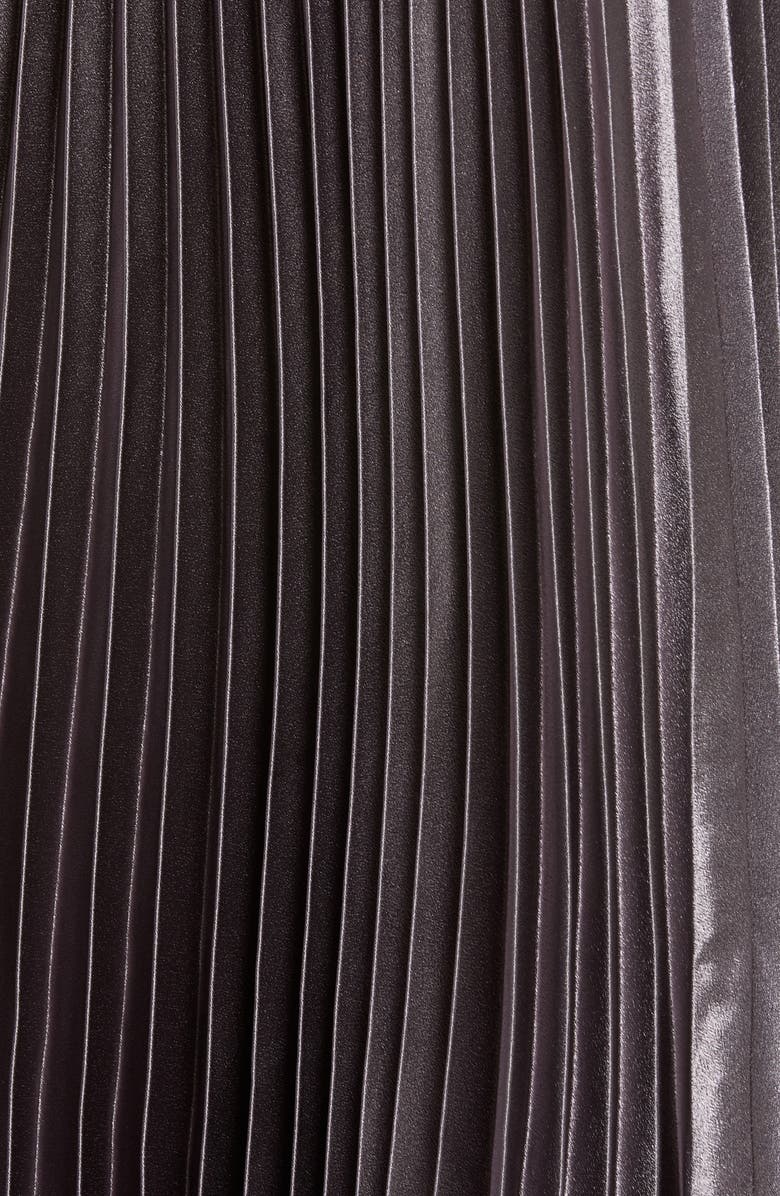 Anne Klein Pleated Satin Midi Skirt, Alternate, color,