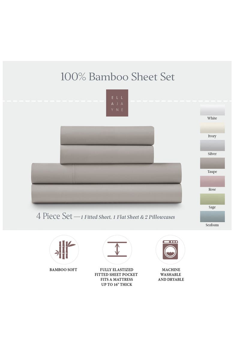 Deep Pocket 4-Piece Sheet Set, Alternate, color, TAUPE