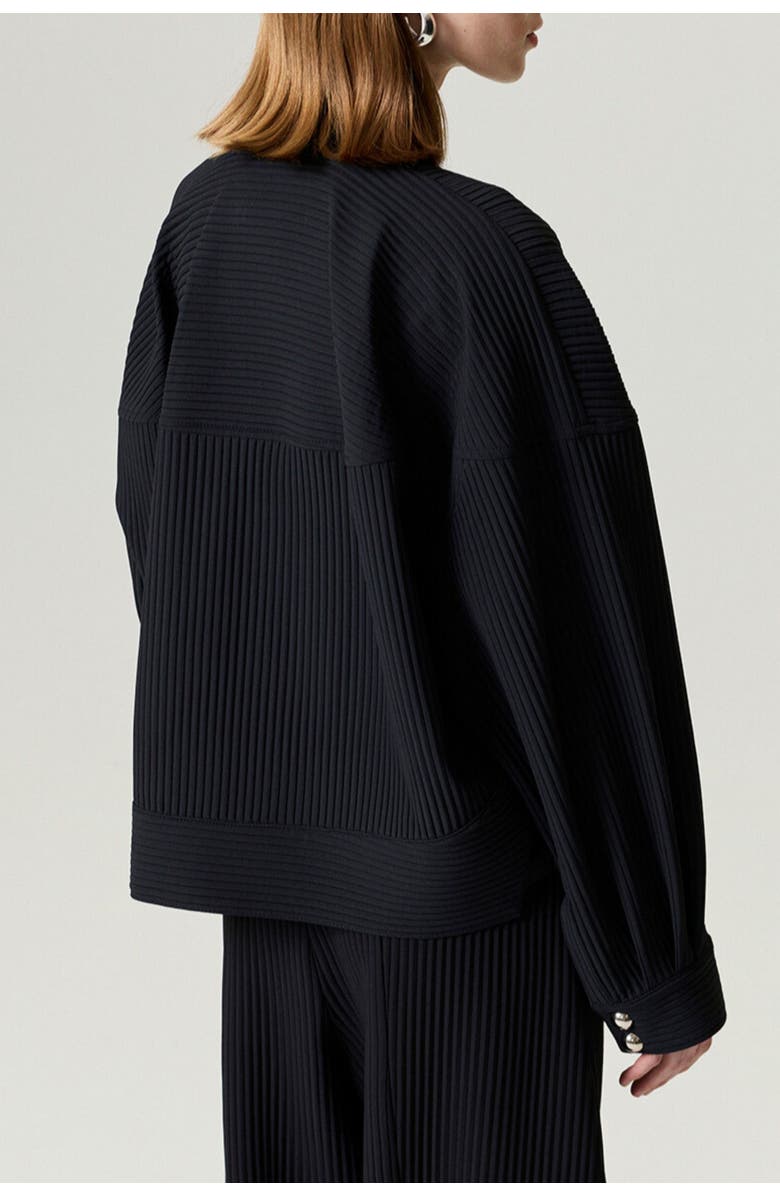 Nocturne Ribbed Detailed Jacket, Alternate, color, Black