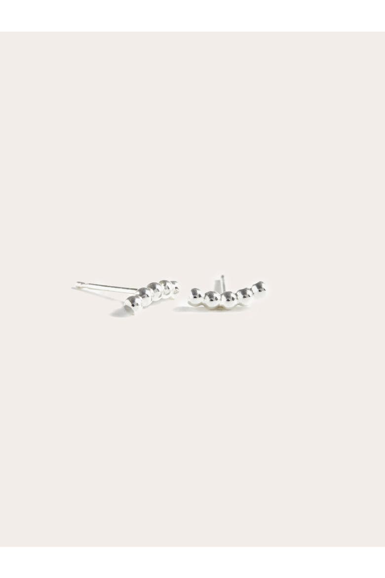 Caesar Stud Earrings Silver, Main, color, Silver
