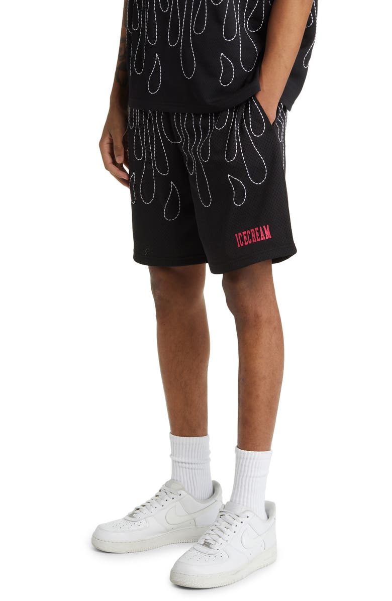 ICECREAM Pineapple Mesh Basketball Shorts, Alternate, color,