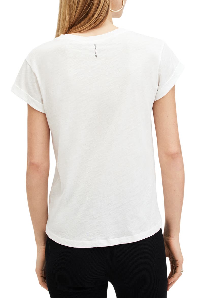 Anna Crewneck Cotton T-Shirt, Alternate, color, CHALK WHITE